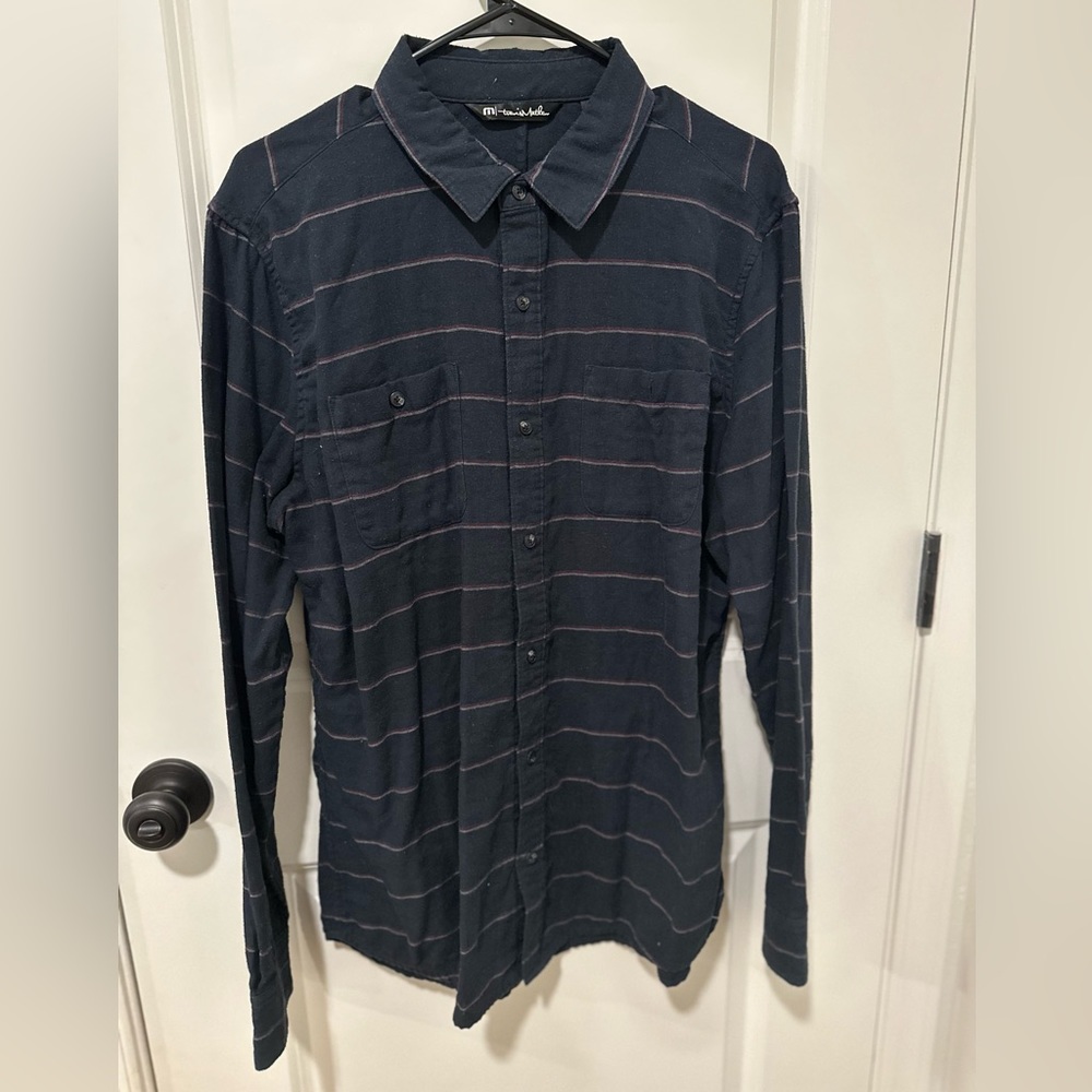 Travis Mathew Striped Button Up - Size Large (L)